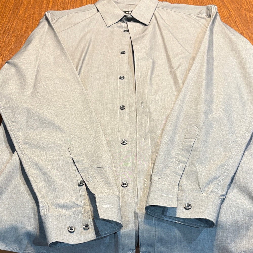 H&M Light Gray Dress Shirt - Picture 3 of 4